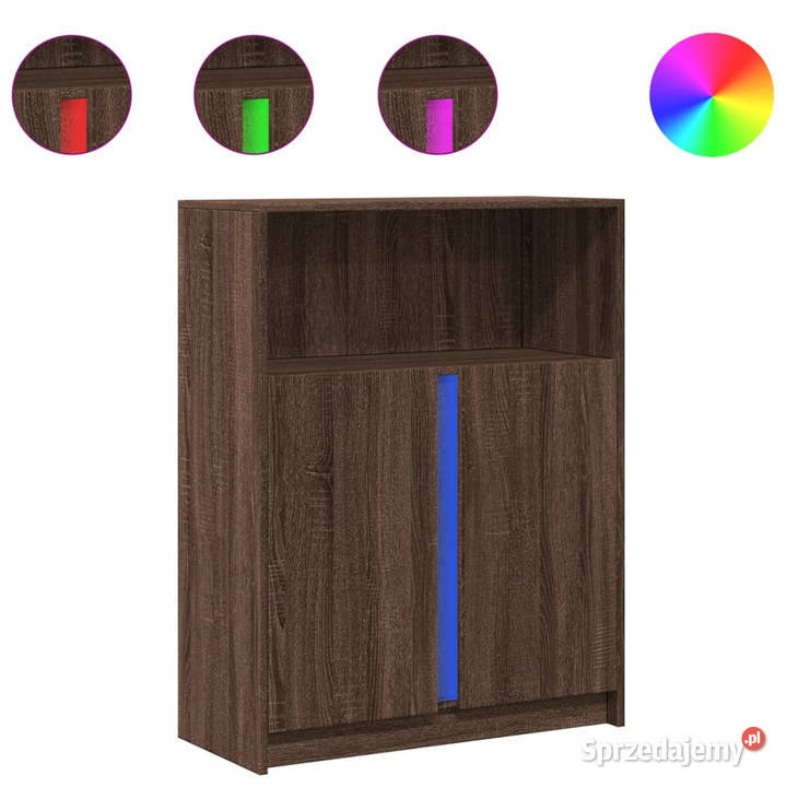 Szafka z LED brązowy dąb 77x34x100 WM852151 Warszawa