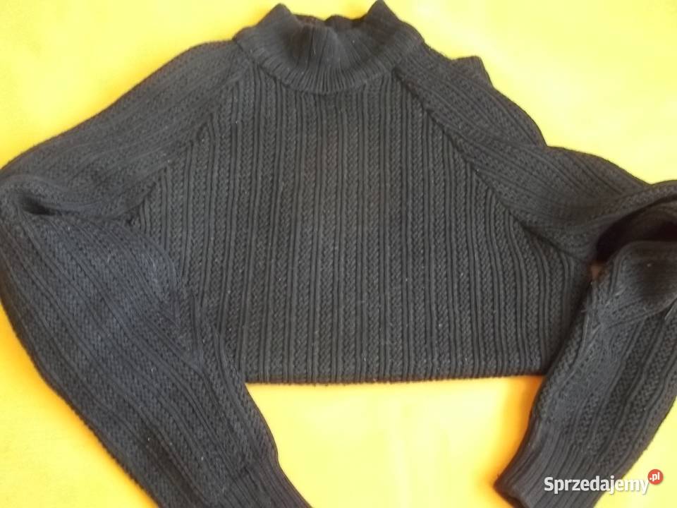 Sweter czarny ciepły golfDługi M Łódź