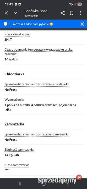 Lodówka z Zamrażarką Bosch no Frost kgn39xi36w Warszawa