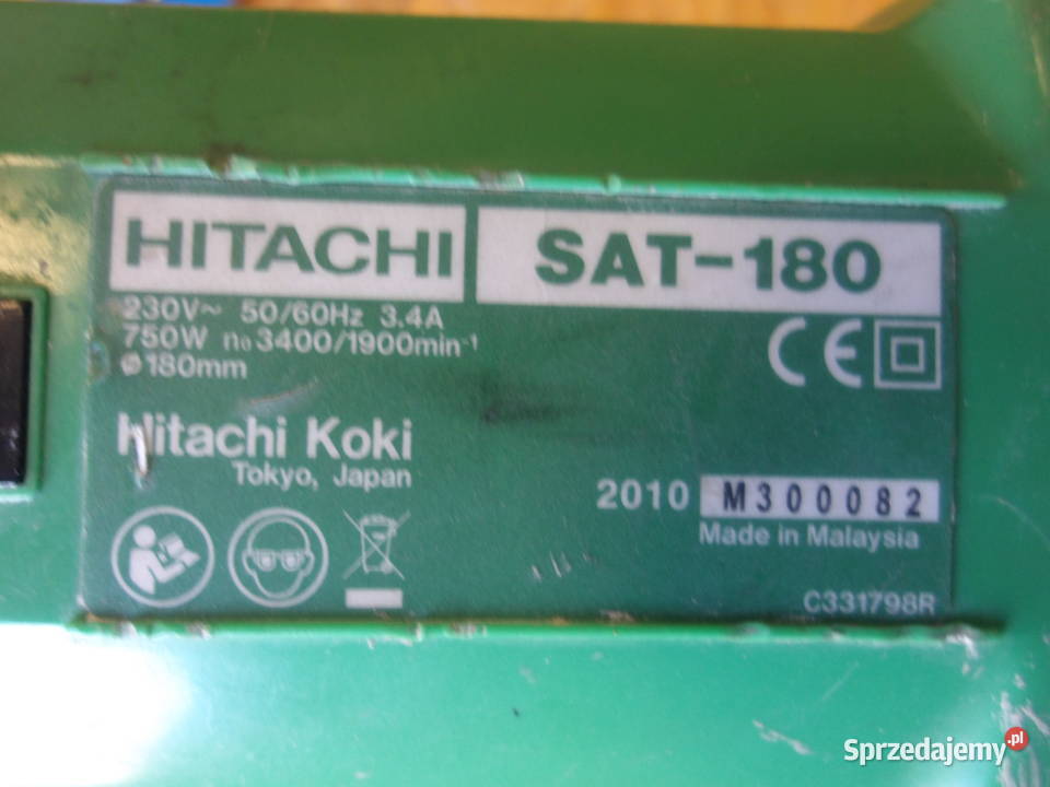 Szlifierka tarczowa polerka 750W Hitachi SAT180 Pleszew