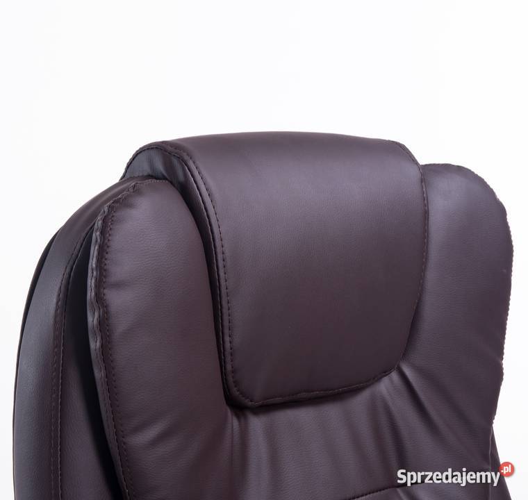 Fotel z masujący biurowy masaż grzanie brązowy Pozostałe Brzesko