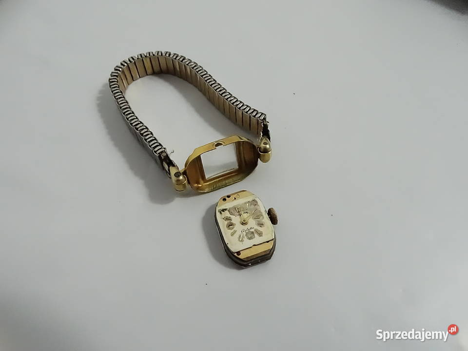 Vintage Dugena Arlette Złocona 40 MICR Sprawna Zegarki