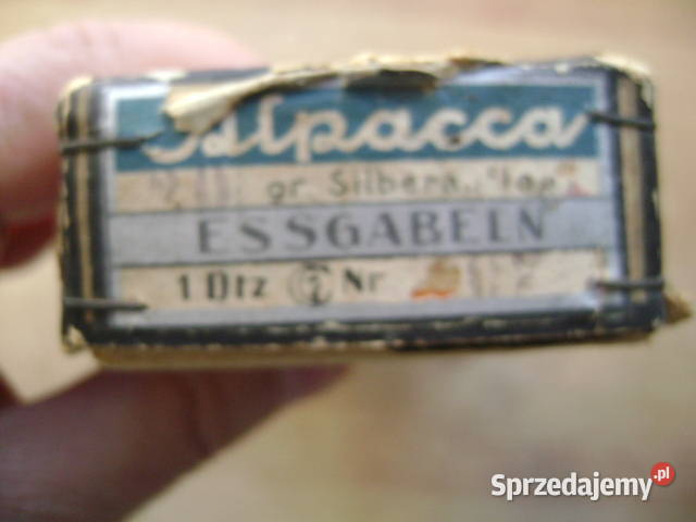 Starocie z PRL Stare sztućce Pudełko Alpacca Gdynia