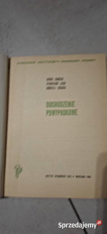 Dochodzenie powypadkowe 1 wydanie niski nakład Antykwariat