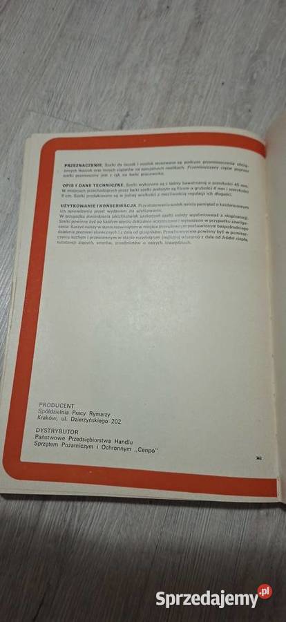 Katalog sprzętu ochrony osobistej CENPO wyd 1976 Łęczyca