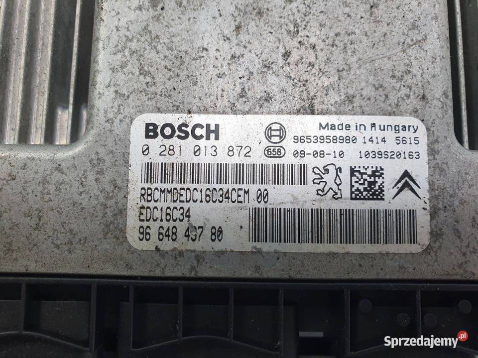 KOMPUTER CITROEN BERLINGO 9664849780 Pozostałe Lipno