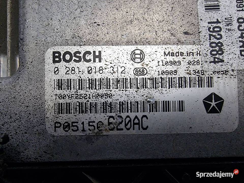 KOMPUTER SILNIKA ECU FIAT FREEMONT P05150620AC kujawsko-pomorskie Lipno