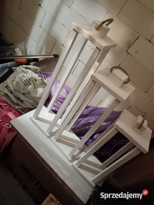 Latarnia drewniana zestaw 3 Aleksandrów Kujawski