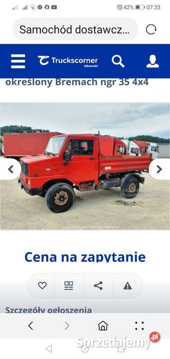 IVECO Bremach klapa przednia maska dostawcze Kielce sprzedam