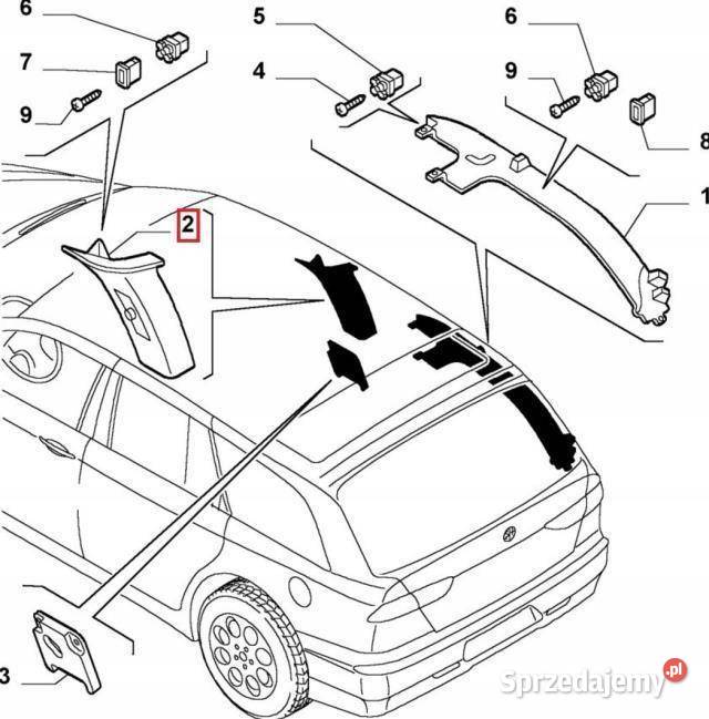 OSŁONA SŁUPKA LEWY ŚRODEK ALFA ROMEO 156 0105