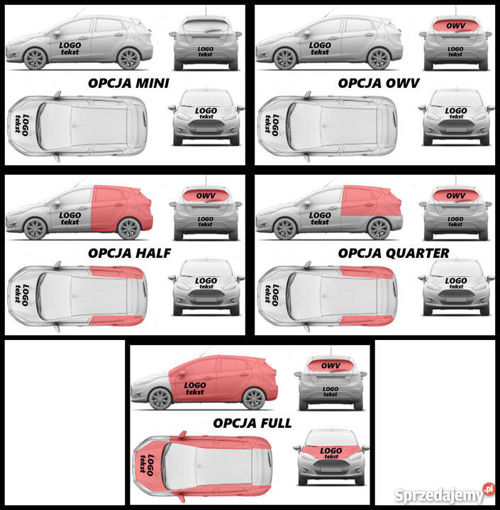 Oklejanie samochodów Reklama na pojazdach Wieluń