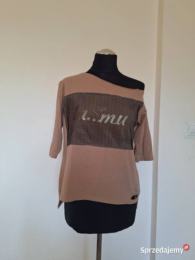 Świetna brązowa bluzka na jedno ramię Lamu 40 Kraków sprzedam