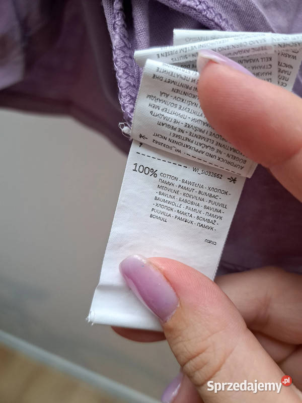 Fioletowa koszulka basic Sinsay rozmiar S pomorskie Trąbki Wielkie