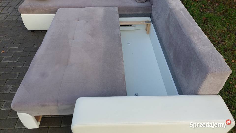 Duży narożnik z funkcją spania 200cm Poznań