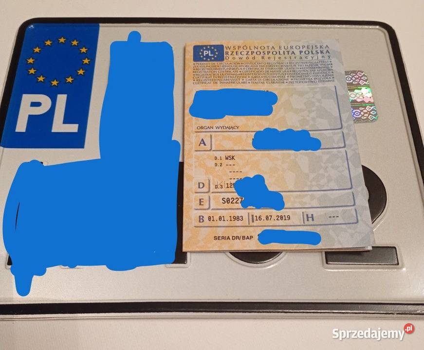 Wsk 125 rama z dokumentami 10000km WSK małopolskie Mszana Dolna
