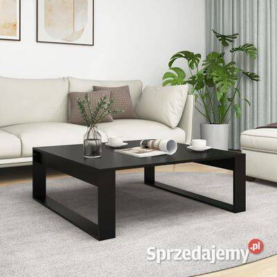Stolik kawowy czarny 100x100x35 materiał Warszawa