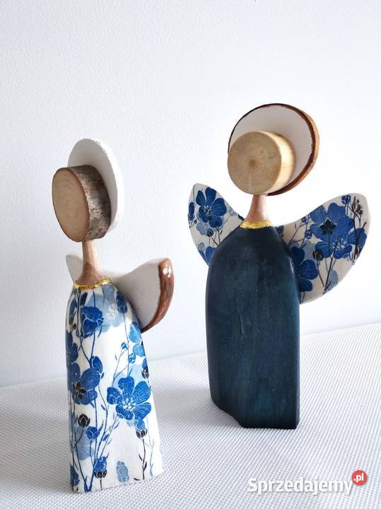 Para aniołków z drewna bukowego dolnośląskie Wrocław