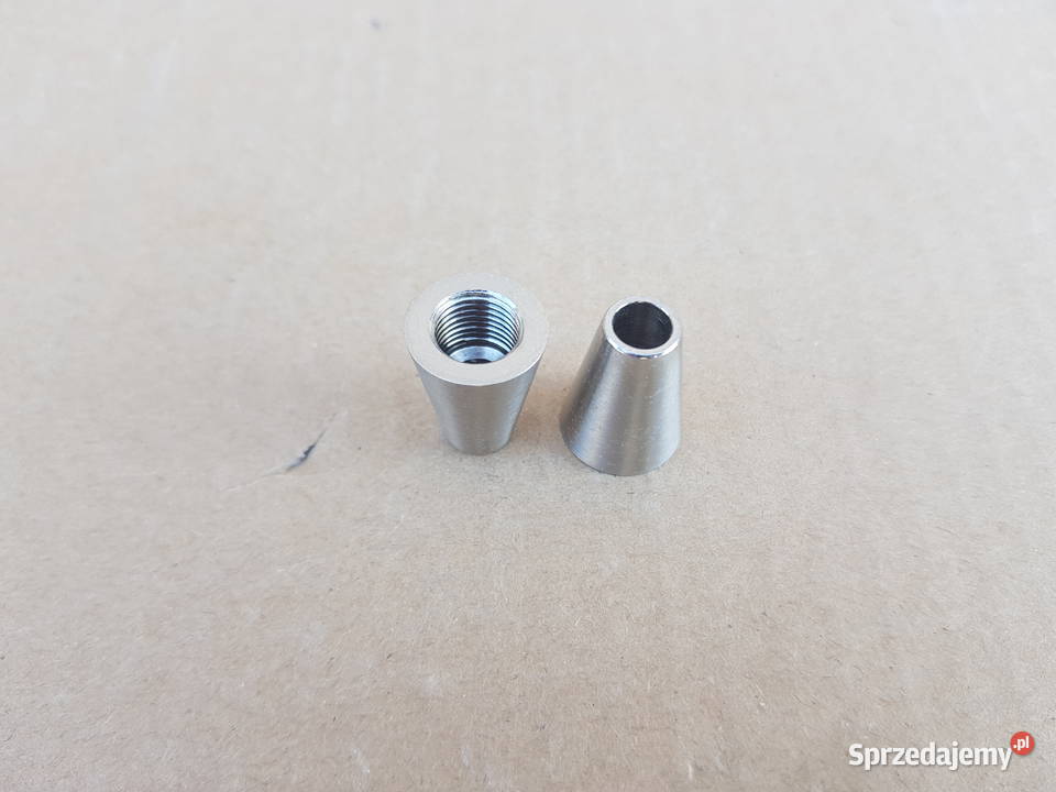 Nakrętka do lamp M10x1 STOŻEK kolor stal 2