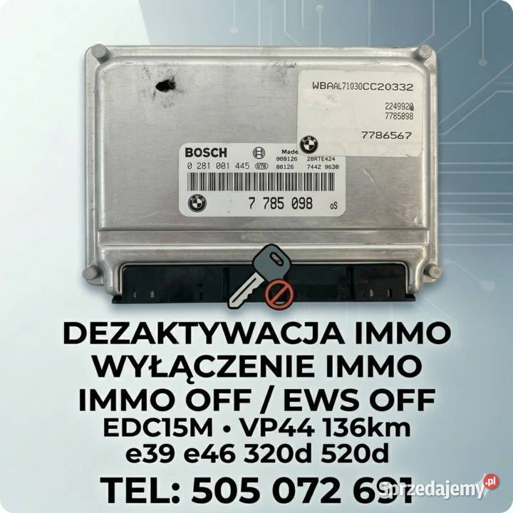 Komputer silnika BMW E46 E39 20d 136 VP44 BEZ Stalowa Wola