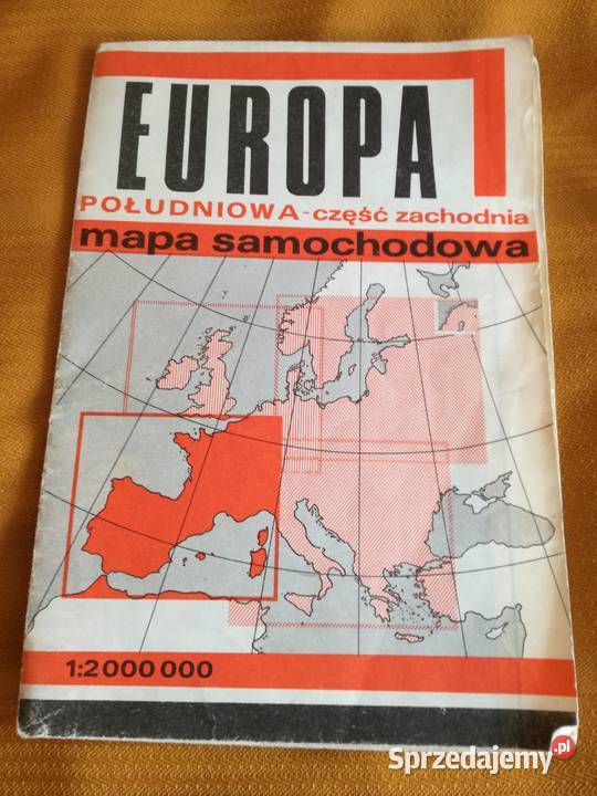 Mapa samochodowa Europa Południowaczęść łódzkie Łódź