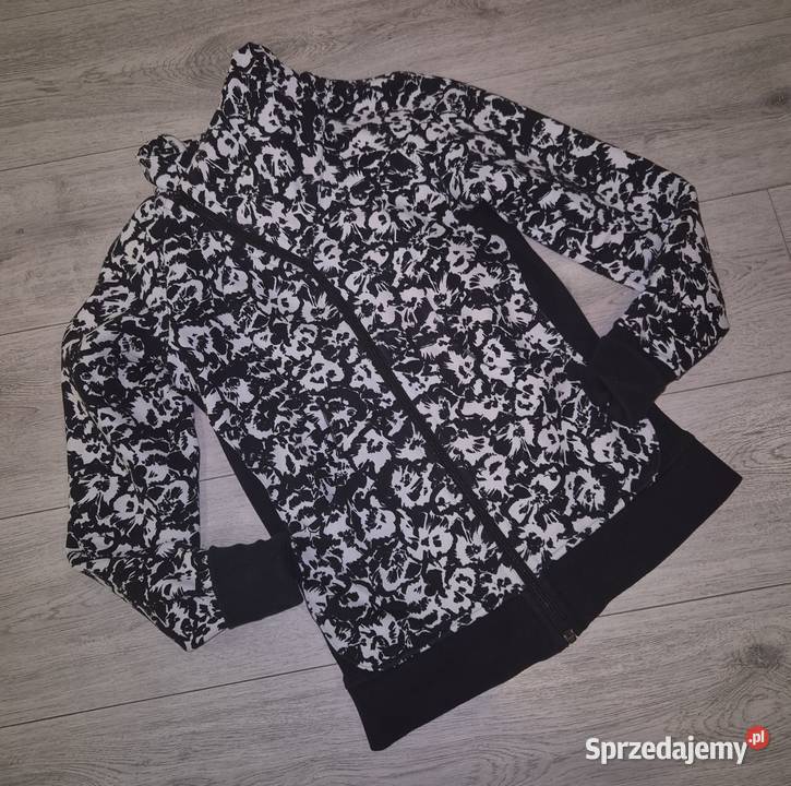 Bluza damska kwiaty Lululemon cozy czerń i biel Odzież damska Łódź sprzedam