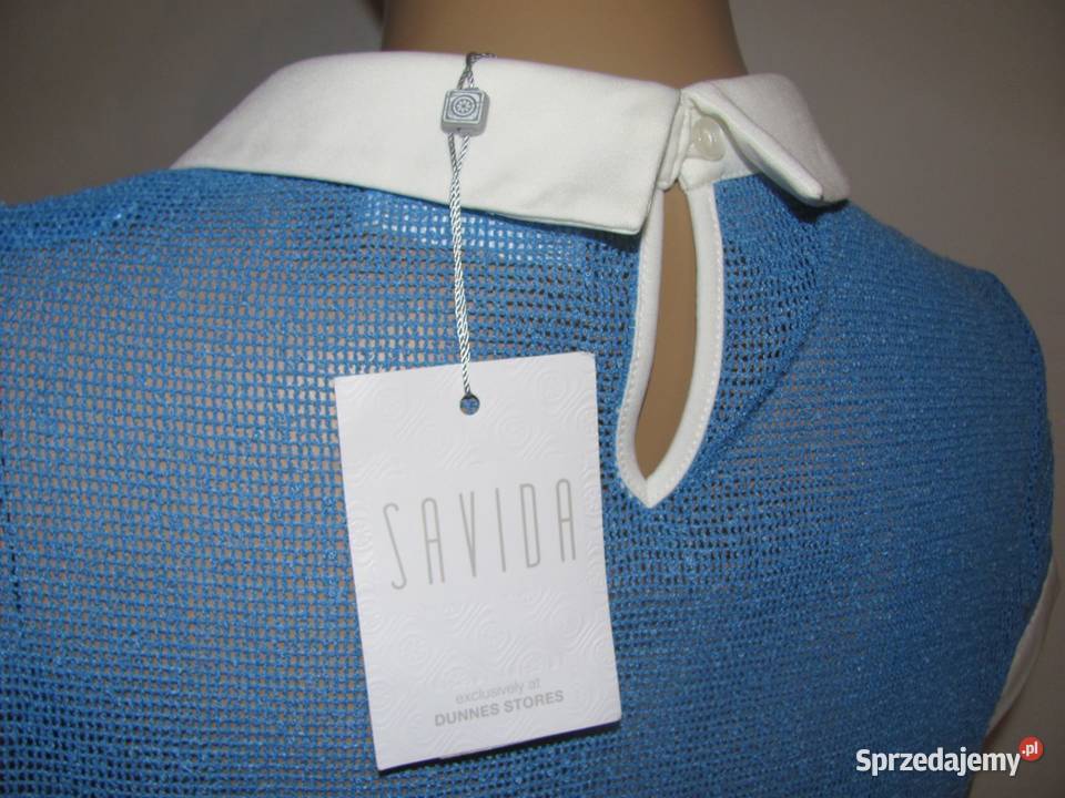 SAVIDA dunnes stores aqua mesh collar top r10