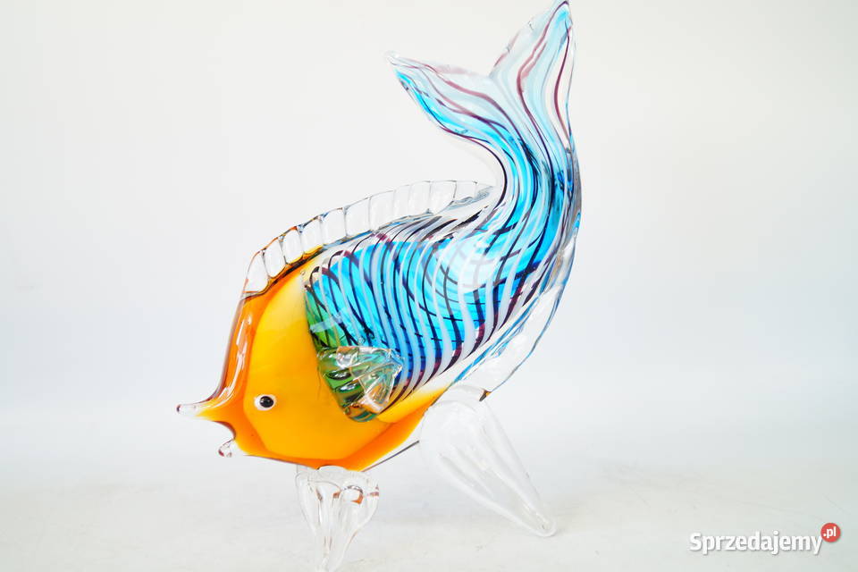 Figura szklana figura Murano style RYBA rybka Antyki Gizałki