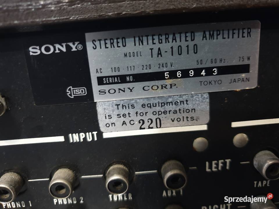 Sony ta 1010 wzmacniacz vintage podkarpackie