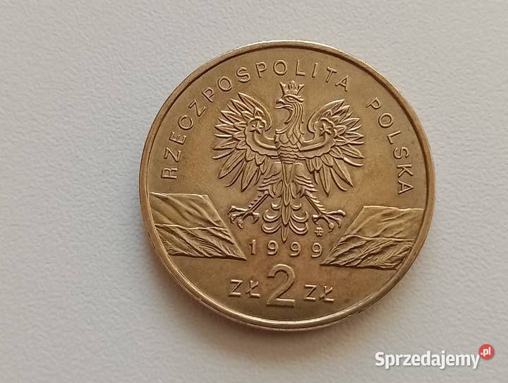 Moneta 2zl 1999 r Wilki Seria Zwierzęta świata wielkopolskie