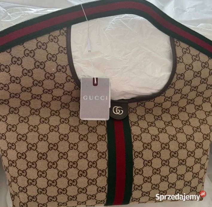 Torba plażowa siatka podróżna Gucci Giglio ręki Galanteria i dodatki Wrocław