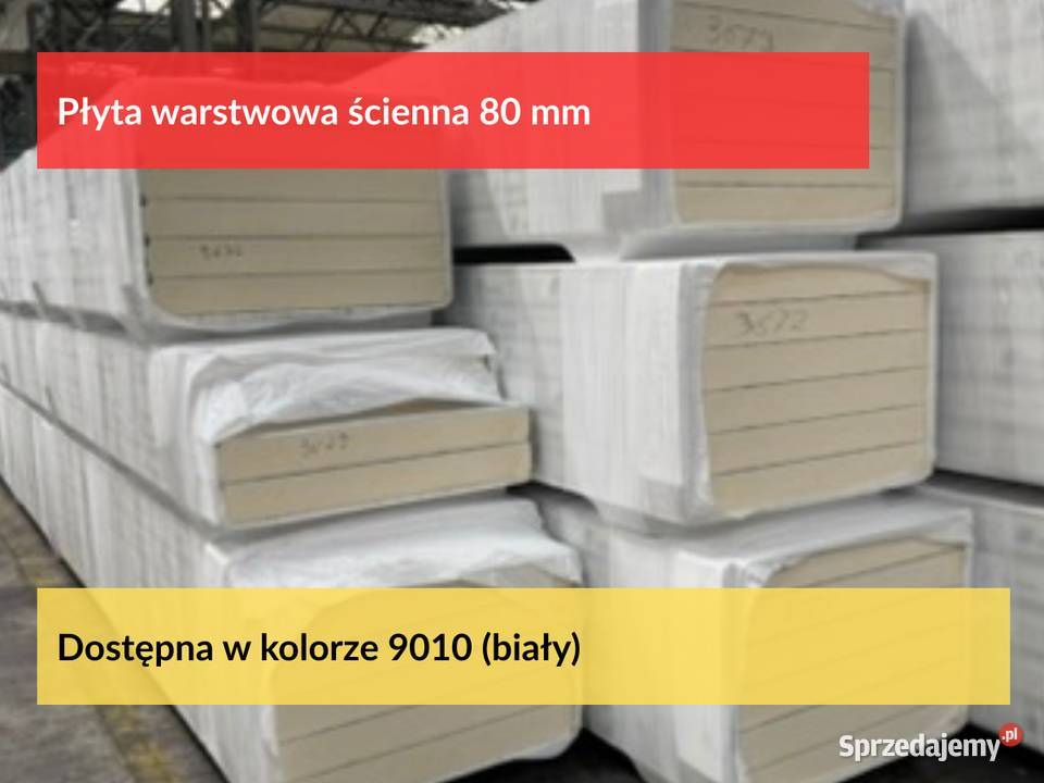 Płyty ścienne warstwowe 80mm z magazynu płyta Puszczykowo