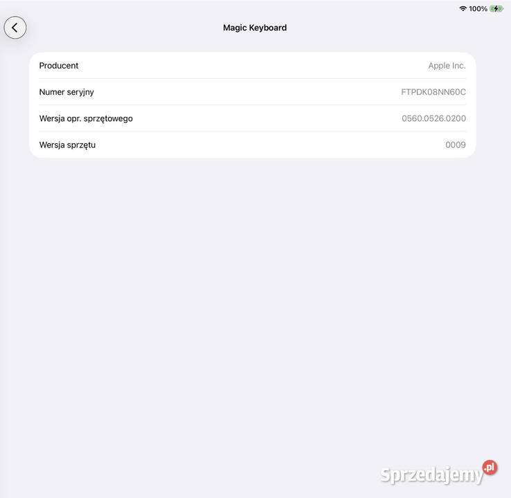 Apple Magic Keyboard iPad Pro 129 oryginalna podlaskie Białystok
