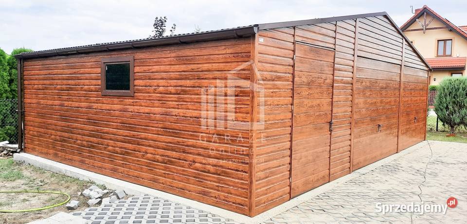 GARAŻ BLASZANY 9m x 7m dwuspad 2x Brama 2x drzwi 63m2 Sprzedaż Wrocław
