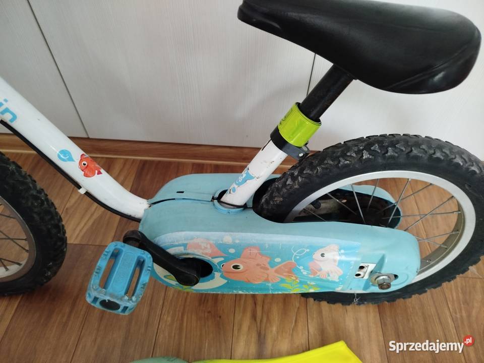Rower dziecięcy 14 BTwin Aqua kask kamizelka aluminowa Oświęcim