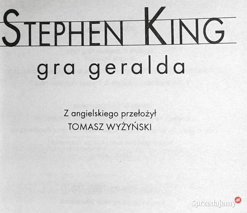 Gra Geralda Stephen King Pozostałe Chełm