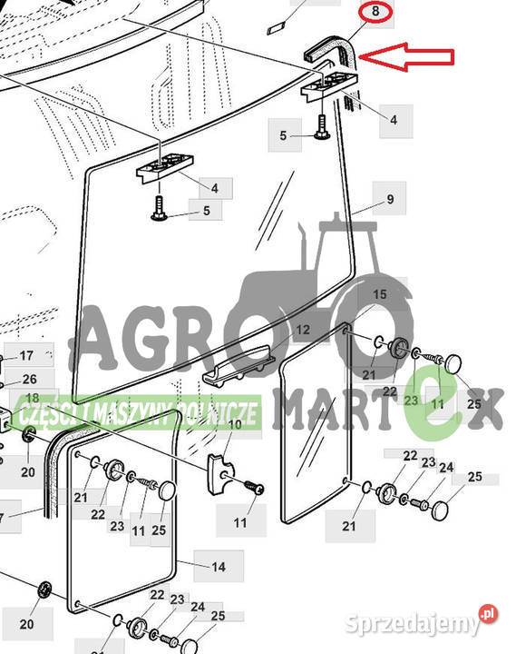 84275610 82028179 82027998 USZCZELKA SZYBY CNH Wichrów