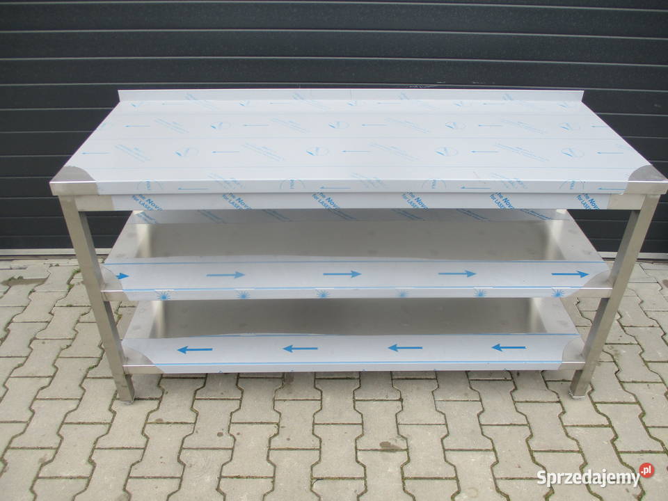 SOLIDNY STÓŁ GASTRONOMICZNY Z DWOMA PÓŁKAMI Ostrów Wielkopolski