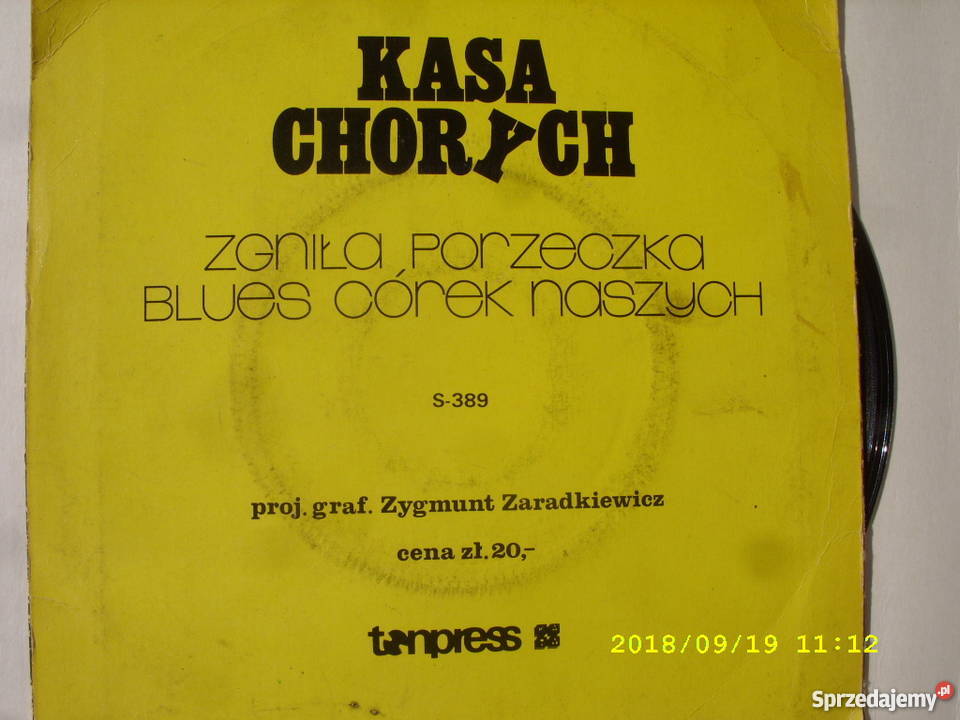 KASA CHORYCHZGNILA PORZECZKA singiel winyl dolnośląskie Wołów