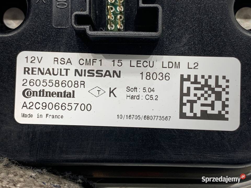 PRZETWORNICA XENON RENAULT CAPTUR I 260558608R Przetwornice podkarpackie sprzedam