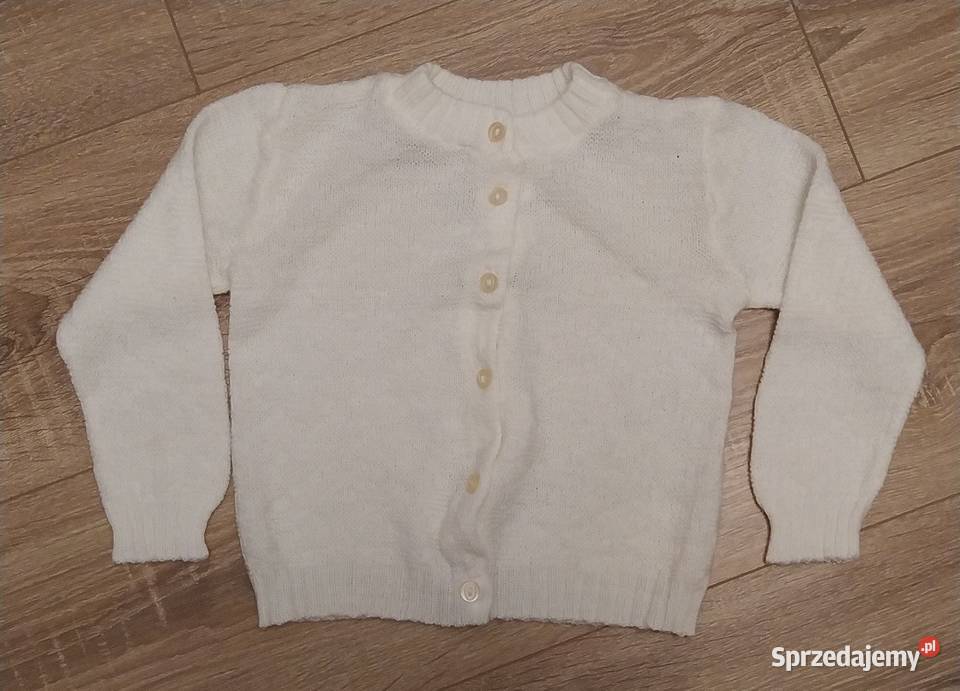 Sweter dziecięcy ROZPINANY biały Swetry Hajnówka sprzedam