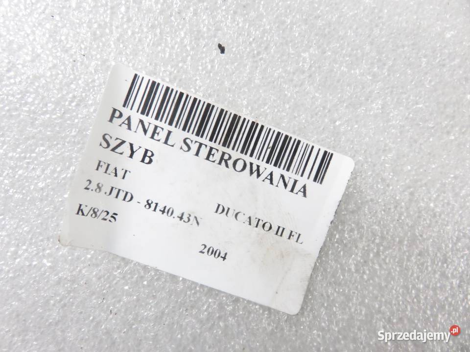 PANEL SZYB FIAT DUCATO II FL małopolskie