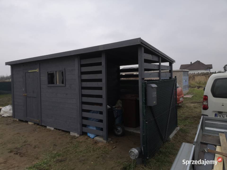Domek narzędziowy ogrodowy drewutnia wiata garaż Kawnice