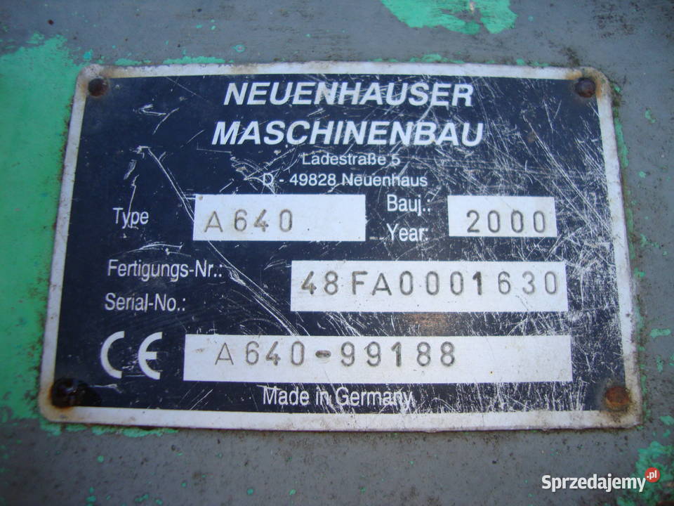 łyżka do przesiewania Neuenhauser A 640 Czaplinek