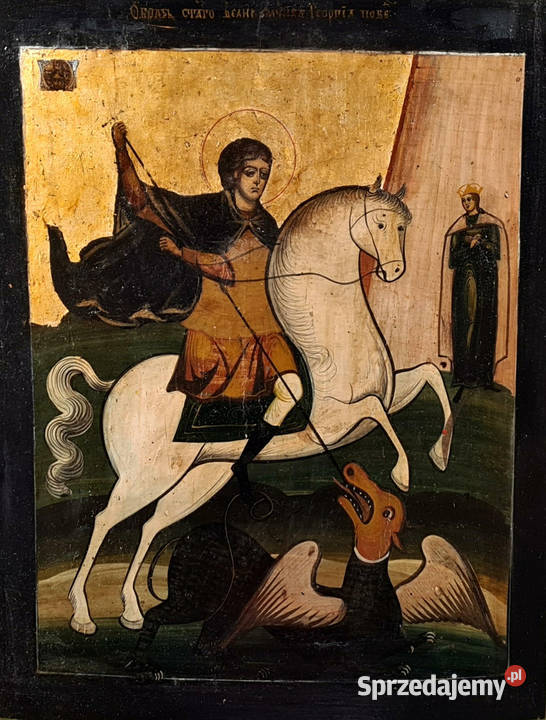 Ikona Święty Jerzy XIX wiek 0119 Warszawa