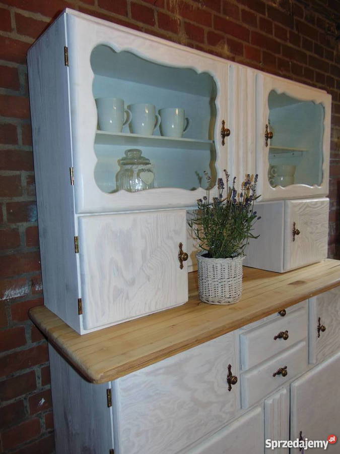 ODRESTAUROWANY finezyjny kredens bielony Piękny Toruń
