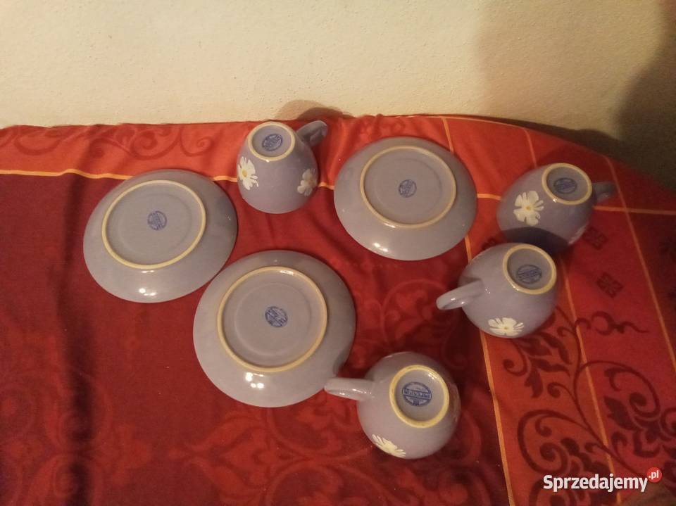 Zestaw do kawy imperium niebieski w kwiatki Warszawa