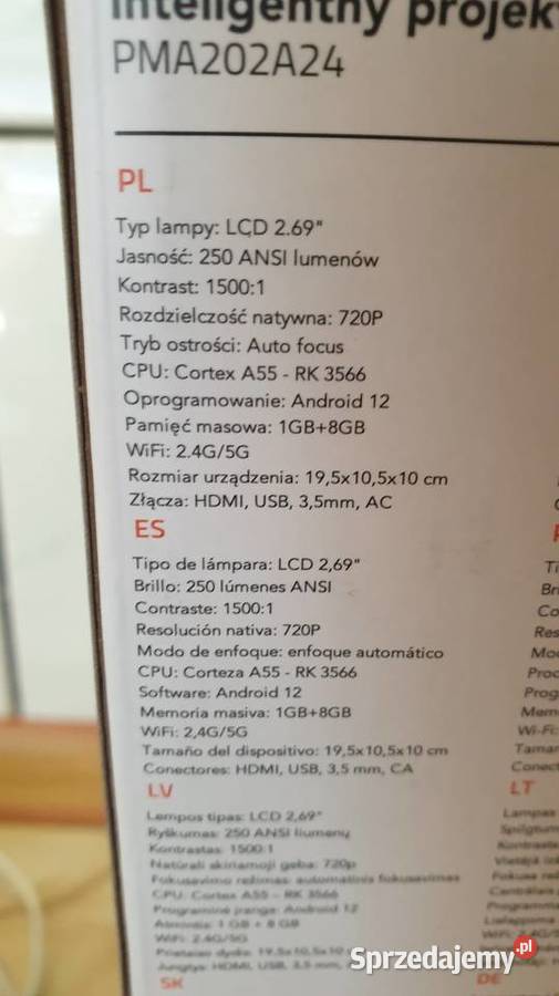 Projektor Multimedialny Full HD 4k Manta Puszczykowo