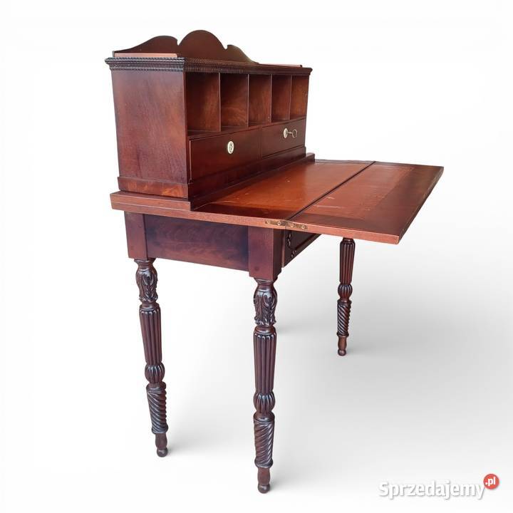 Orzechowe Biurko Sekretarzyk Biedermeier Suchorzew