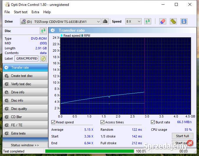 Do laptopa DVD Writer nagrywarka TSL633 SATA Serial ATA