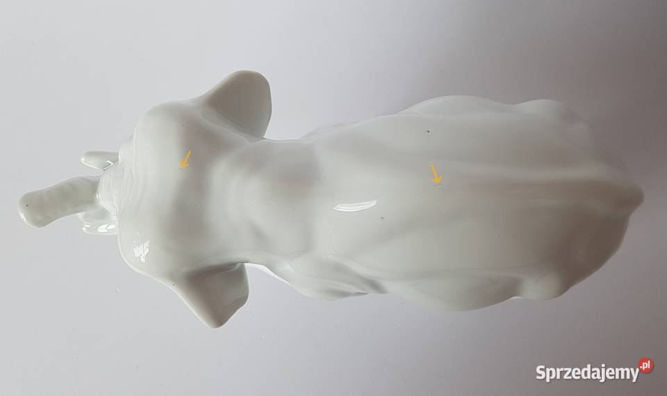 Sygnowana porcelanowa figurka Słonia Słoń śląskie Dąbrowa Górnicza